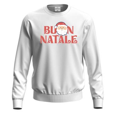 Felpa maglia maglione unisex BUON NATALE maniche lunghe rega