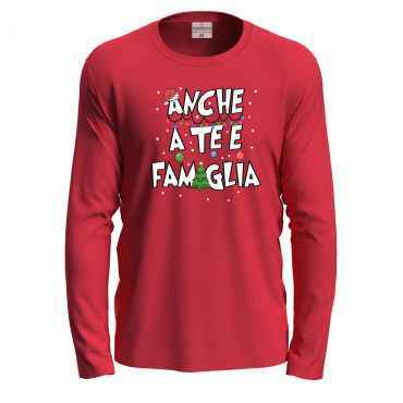 T-shirt Natalizia maglia  manica lunga stampa natalizia vest