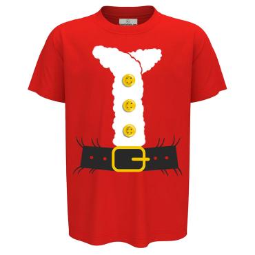 T-Shirt maglia mezza manica bambino girocollo Babbo Natale e