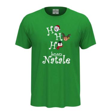 T-SHIRT maglia unisex stampa Uomo donna Maglietta Ho Ho Ho B