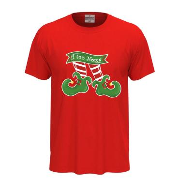 T-shirt natalizia uomo con disegno a tema festivo personaliz