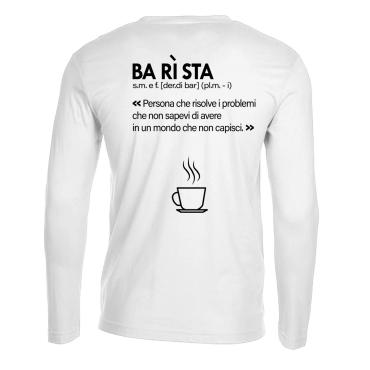 T-shirt classica a manica lunga con stampa sul retro DTF Bar