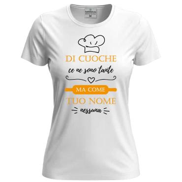 T-shirt donna manica corta con stampa DTF 