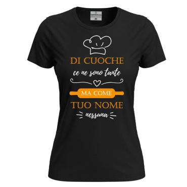 T-shirt donna manica corta con stampa DTF 
