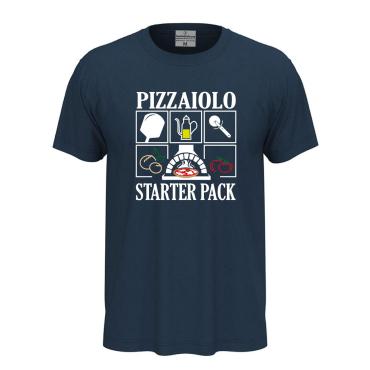 T-shirt classica unisex a manica corta con stampa, per pizza