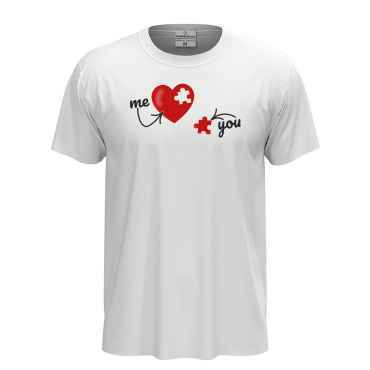 T-shirt maglia io e te unisex a manica corta con stampa