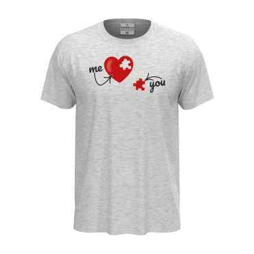 T-shirt maglia io e te unisex a manica corta con stampa