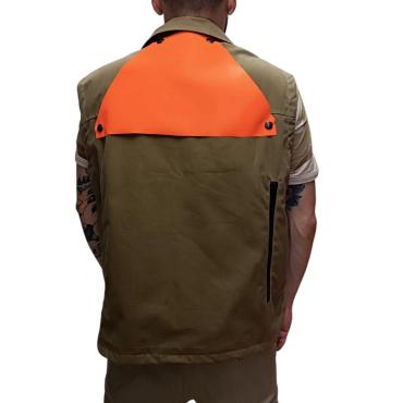 Gilet smanicato uomo cotone caccia impermeabile tasche cacci
