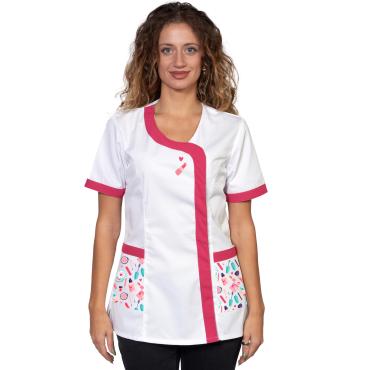 Camice grembiule Estetista parrucchiera Donna Mezza Manica A