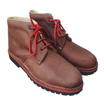 Scarpe scarponi anfibi cuoio vacchetta suola in gomma montag