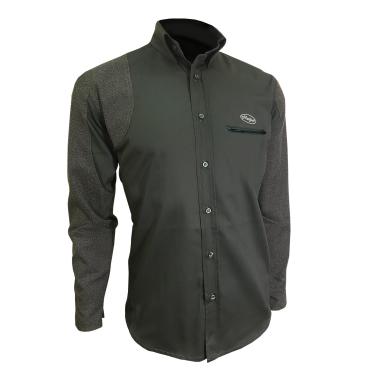 Camicia caccia maniche in antistrappo cotone impermeabile ri