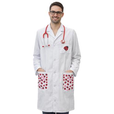 Camice uomo dottore love cuori san valentino pediatra clownt