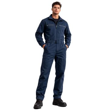 Tuta completo intero da lavoro cotone operaio meccanico zip 