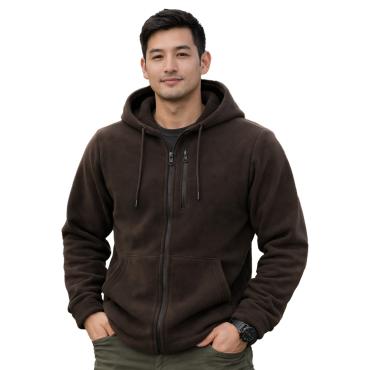 Maglia maglione pile cappuccio invernale caccia neve sportiv