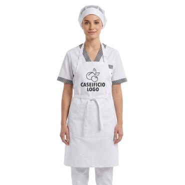 Divisa donna con camice grembiule pantalone cuffia per lavor