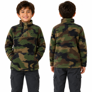 Maglia maglietta pile bambino bambina invernale calda neve c