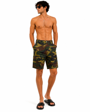 Bermuda pantalone corto short mimetico sportivo pesca estivo
