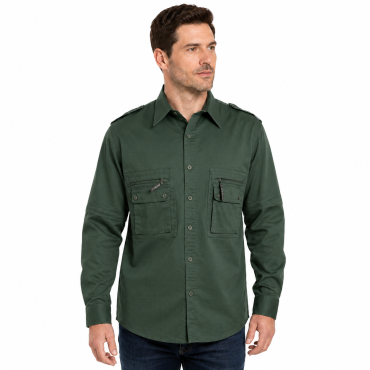 Camicia casacca manica staccabile caccia militare cotone tas