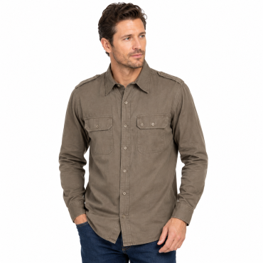 Camicia casacca uomo sportiva maniche lunghe tasche caccia s