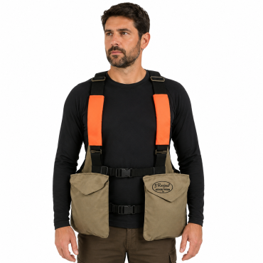 Trisacca arancio portabottiglia caccia tasche resistente abr