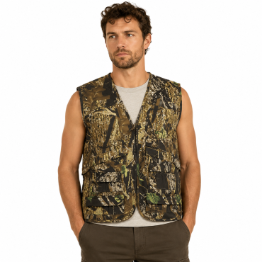 Gilet caccia pesca multitasche cartuccera sportivo zip tasch