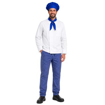 Completo giacca pantalone cappello cuoco modello europeo