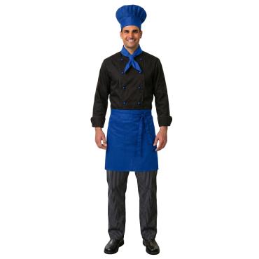 Completo cucina chef nero royal giacca cappello scollino gre