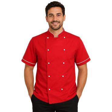 Giacca cuoco chef lavoro cucina ristorante estiva mezze mani