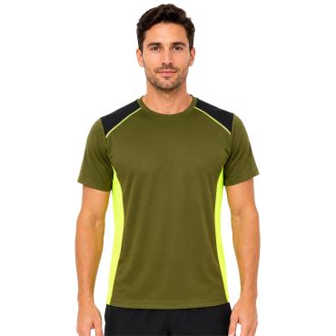 T-shirt elasticizzata mezza manica dettagli alta visibilita 