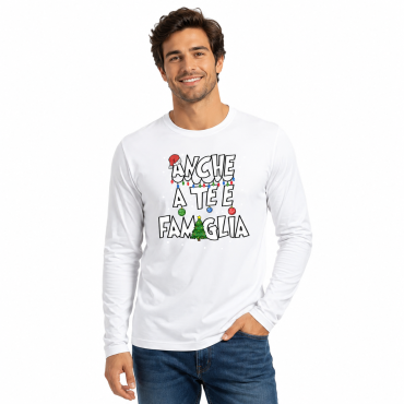 T-shirt Natalizia maglia  manica lunga stampa natalizia vest