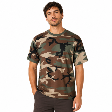 T-shirt maglia maglietta girocollo mezze maniche mimetica ca
