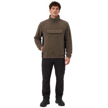 Felpa maglia maglione pile bicolore verde con tascone marsup