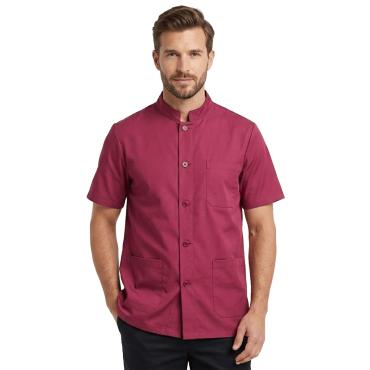 Camice casacca giacca uomo bottoni coreana lavoro bordeaux c