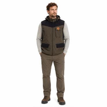 Gilet da Caccia Rip-Stop Elasticizzato carniere posteriore c