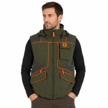 Gilet multi tasche con caldo pile ampio carniere Bordini alt