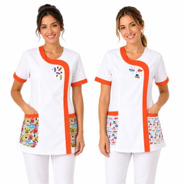 Set kit di 2 Casacca per Maestra Asilo e Scuola infanzia con