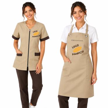 Kit Donna per Panetteria Forno o Bancone con Camice Grembiul