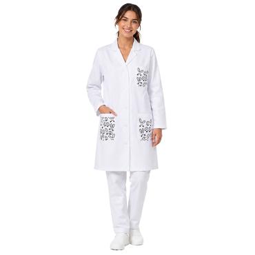 Camice bianco medico dottoressa laboratorio donna pediatra P