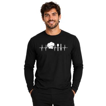 T-shirt classica a manica lunga con stampa DTF 