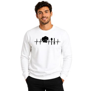 Felpa unisex cuoco con stampa 