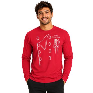 T-shirt classica a manica lunga con stampa DTF Casacca da cu