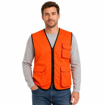 Gilet smanicato alta visibilita' policotone sicurezza lavoro