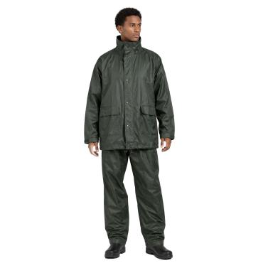 Completo giacca e pantalone tuta impermeabile pvc sport piog