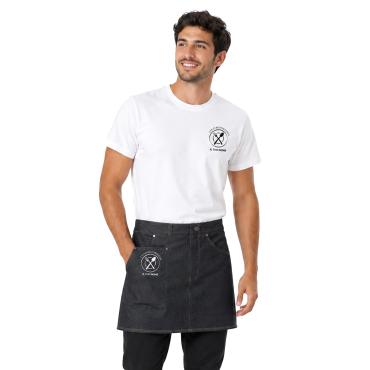 Kit Uomo con Grembiule davantino jeans corto e t-shirt per c