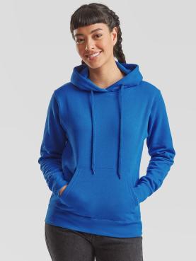 Felpa donna con cappuccio personalizzabile in cotone e polie