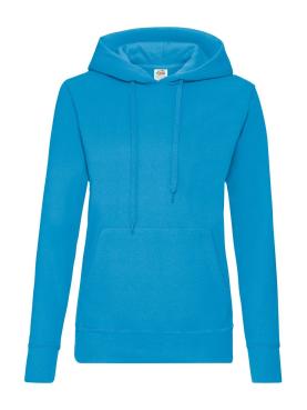 Felpa donna con cappuccio personalizzabile in cotone e polie