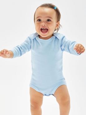 Body Neonato Maniche Lunghe in Cotone Organico Personalizzab