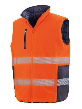 Gilet Double Face con Dettagli Catarifrangenti