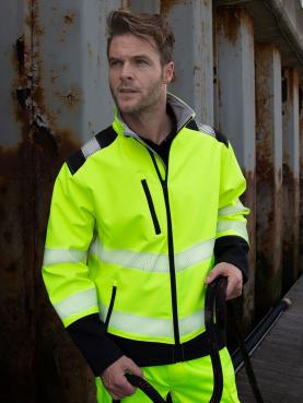 Giacca Softshell Alta Visibilita' Ripstop Stampabile Classe 