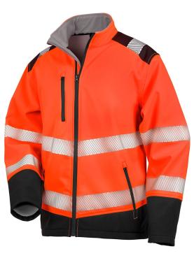 Giacca Softshell Alta Visibilita' Ripstop Stampabile Classe 